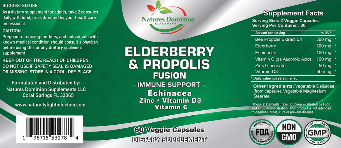 Natures Dominion Supplements - Elderberry & Propolis Fusion
